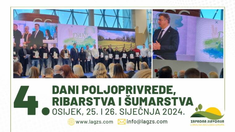 4. Dani poljoprivrede, ribarstva i šumarstva, Osijek, 25. i 26. siječnja 2024.