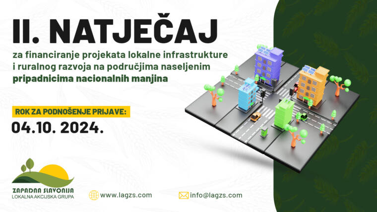 II. Natječaj za financiranje projekata lokalne infrastrukture i ruralnog razvoja na područjima naseljenim pripadnicima nacionalnih manjina