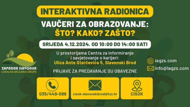 Interaktivna radionica “Vaučeri za obrazovanje: Što?Kako? Zašto?