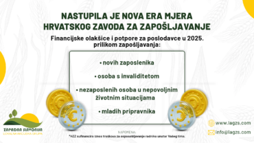 NASTUPILA JE NOVA ERA MJERA HRVATSKOG ZAVODA ZA ZAPOŠLJAVANJE